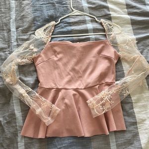 Shein pastel pink top